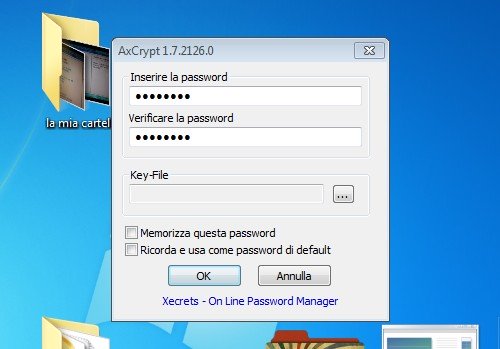 Come inserire la password a una cartella windows