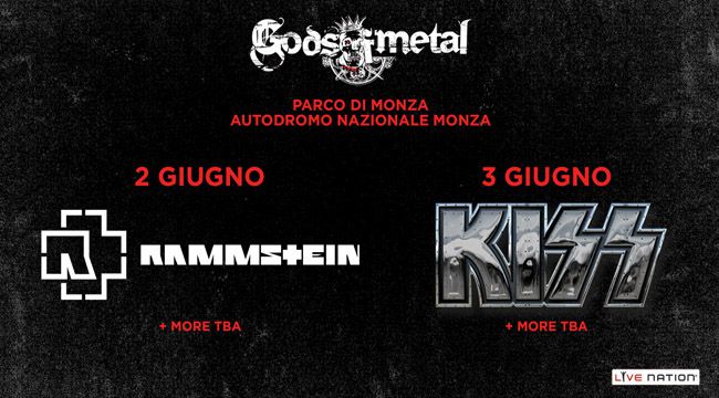 Kiss e Rammstein headliner al Gods of Metal 2016