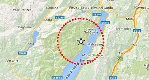 Lago di Garda: terremoto, scossa 3.4 a Tignale
